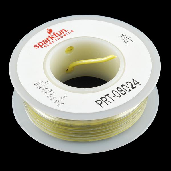 Hook-up Wire - Yellow (22 AWG) from MindKits New Zealand
