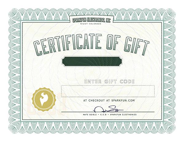 SparkFun Gift Certificate - SWG-13726