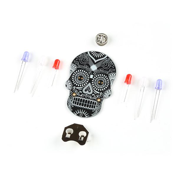 Day of the Geek - Soldering Badge Kit (Black with White Silk Screen) - KIT-20118