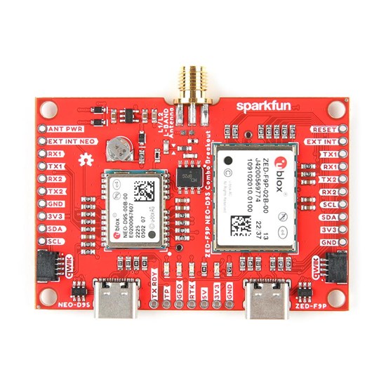 SparkFun GNSS Combo Breakout - ZED-F9P, NEO-D9S (Qwiic) - GPS-22560