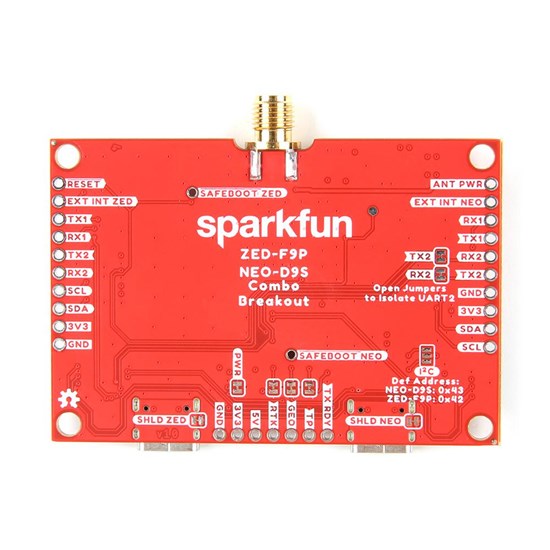 SparkFun GNSS Combo Breakout - ZED-F9P, NEO-D9S (Qwiic) - GPS-22560
