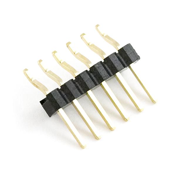 Header - 6-pin Male (SMD, 0.1", Right Angle) - PRT-09015