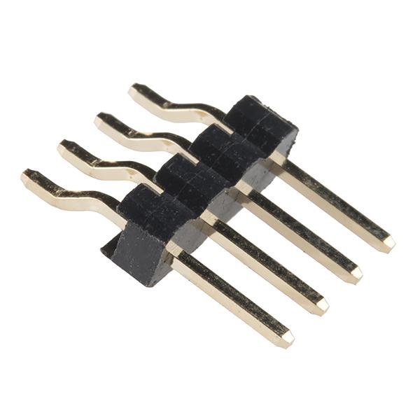 Header - 4-pin Male (SMD, 0.1", Right Angle) - PRT-12638