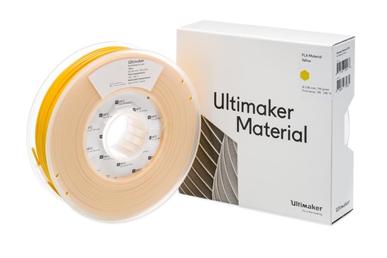 Ultimaker PLA Yellow 750g Spool - 2.85mm (3.0mm Compatible) - UM-1619