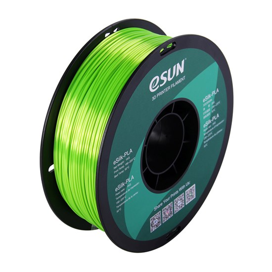 eSilk-PLA filament, 1.75mm, Lime, 1kg/roll - eSilk-PLA175LI1