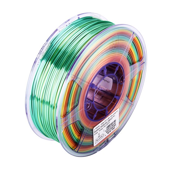eSilk-PLA filament, 1.75mm, Rainbow, 1kg/roll - eSilk-PLA175RB1