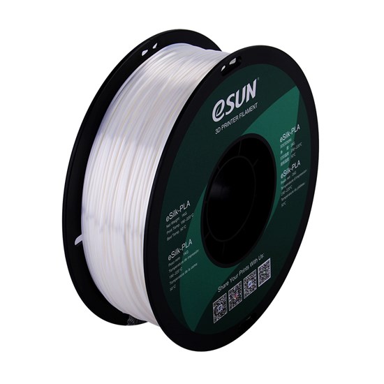 eSilk-PLA filament, 1.75mm, White, 1kg/roll - eSilk-PLA175W1