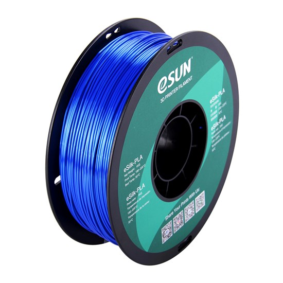 eSilk-PLA filament, 1.75mm, Blue, 1kg/roll - eSilk-PLA175U1