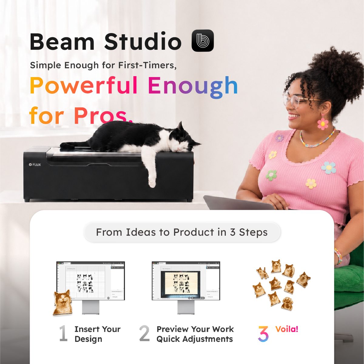 Beam Studio software for FLUX beamo II