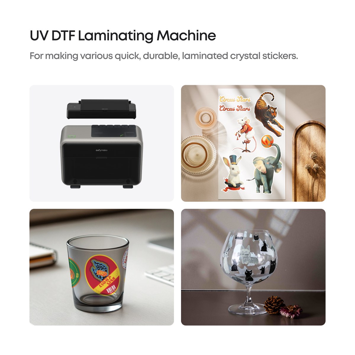eufyMake UV DTF laminating machine for finished hard-surface transfers
