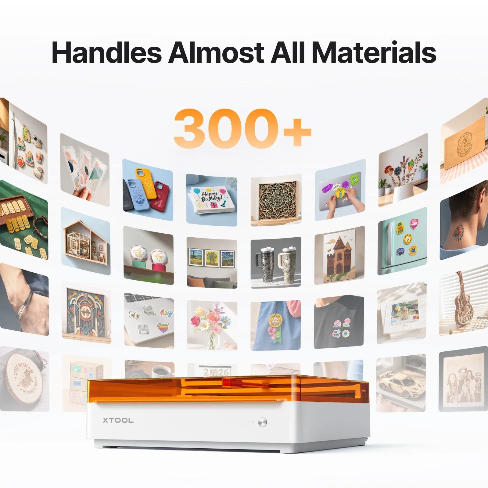 xTool M2 laser engraver projects on more than 300 materials