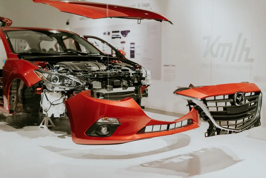 Automotive parts showing a demanding use for tougher filament