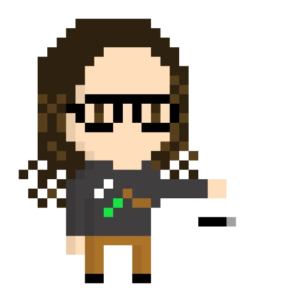 Pixel-art maker character