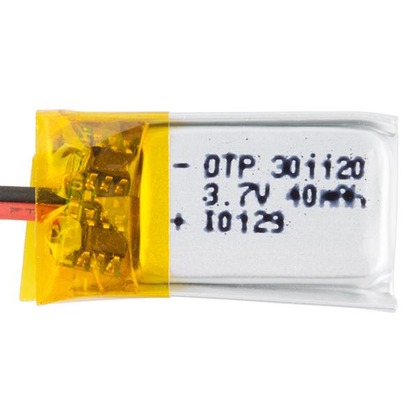 Polymer Lithium Ion Battery - 40mAh - PRT-13852