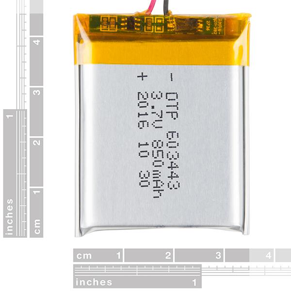Lithium Ion Battery - 850mAh - PRT-13854