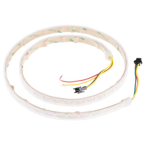 White Tri-Color LED Strip - Addressable, Sealed (1m) - COM-13898