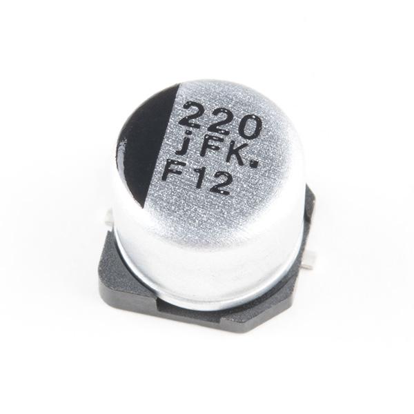 Capacitor Aluminum Electrolytic - 220uF, ±20%, 6.3V - COM-22002