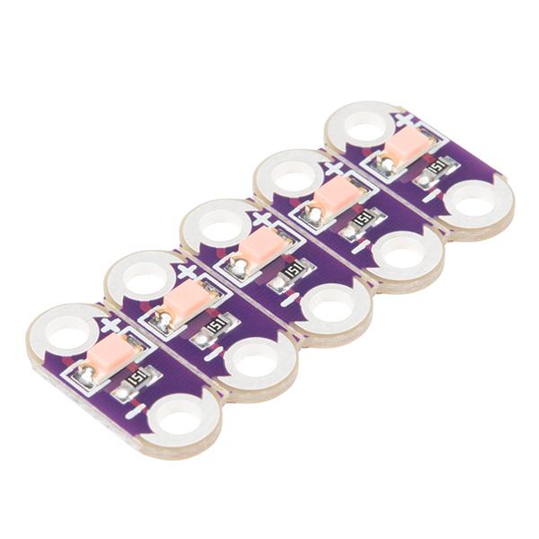 LilyPad LED Pink (5pcs) - DEV-14010