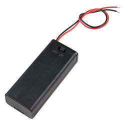 Battery Holder - 2xAAA with Cover and Switch 