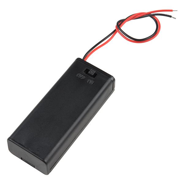 Battery Holder - 2xAAA with Cover and Switch - PRT-14219