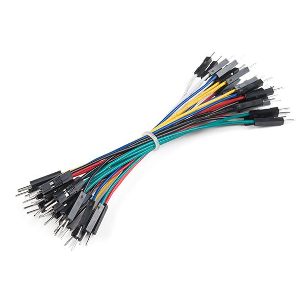 Jumper Wires Premium 4" M/M - 26 AWG (30 Pack) - PRT-14284