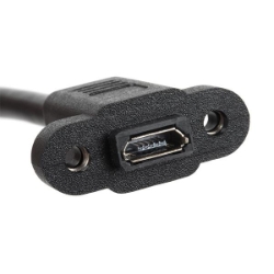 Panel Mount USB Micro-B Extension Cable - 6" - CAB-15464