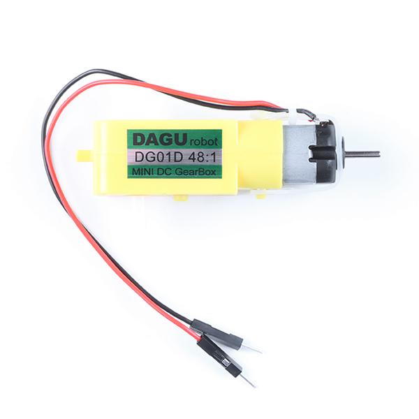 Hobby Gearmotor - 140 RPM, Male Connectors (Single) - ROB-21245