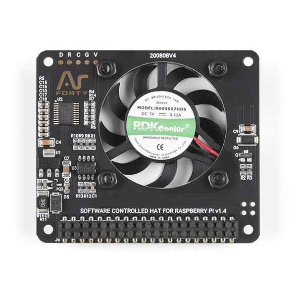 Argon40 Fan HAT for Raspberry Pi 4, 3B, and 3B+ - DEV-17163