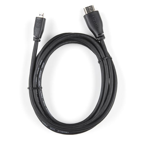 Raspberry Pi Official Micro HDMI to HDMI-A Cable (2m) - CAB-17386