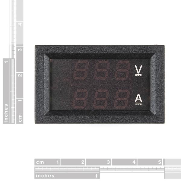 Digital Voltmeter Ammeter 30V 10A Red and Blue - TOL-18374