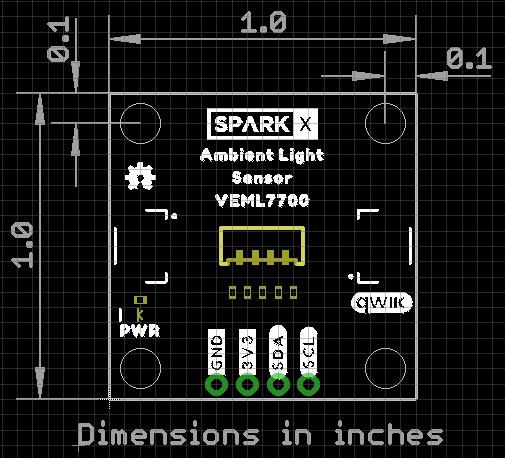Ambient Light Sensor - VEML7700 (Qwiic) - SPX-18981