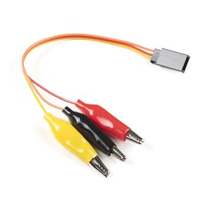Servo to Alligator Clip Cable - Shrouded