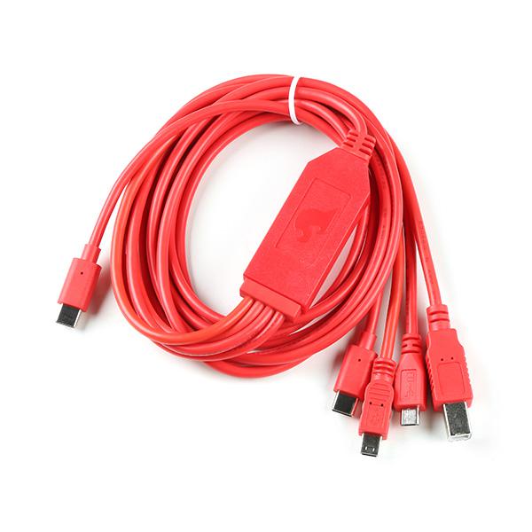 SparkFun 4-in-1 Multi-USB Cable - USB-C Host - CAB-21271