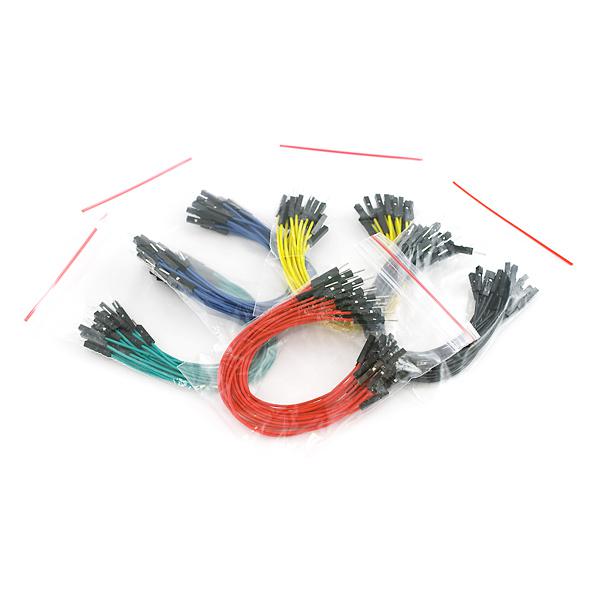 Jumper Wires Premium 6" M/F Pack of 100 - PRT-09139
