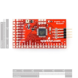 SparkFun Graphic LCD Serial Backpack - LCD-09352