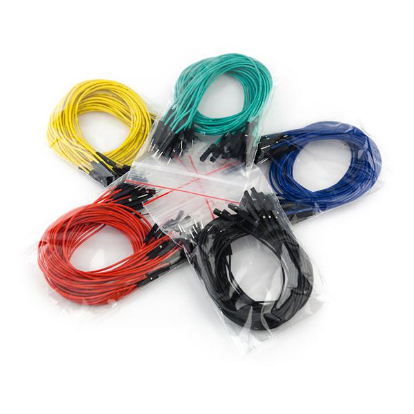 Jumper Wires Premium 12" M/F Pack of 100 - PRT-09386