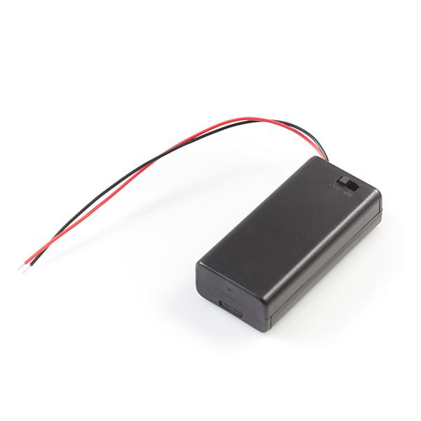 Battery Holder 2xAA with Cover and Switch - PRT-09547