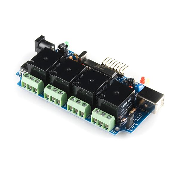 USB Relay Controller with 6-Channel I/O - DEV-09669