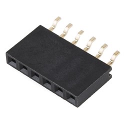 Header - 6-pin Female (SMD, 0.1", Right Angle) 