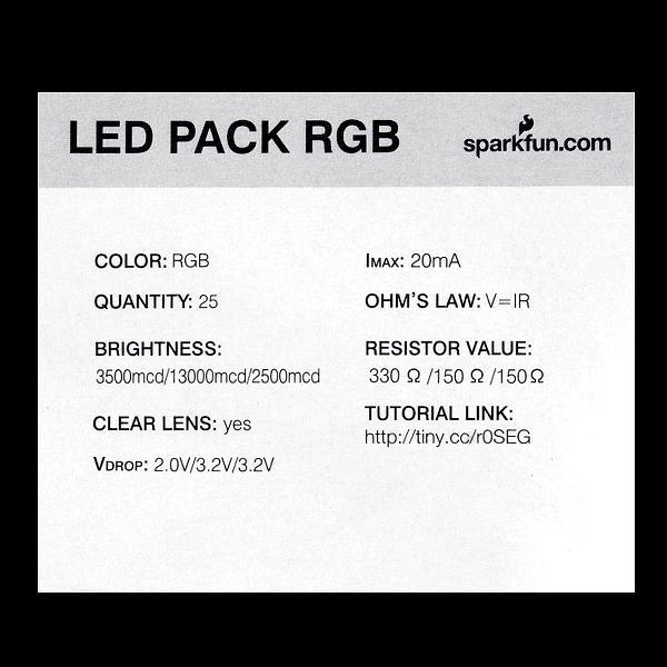 LED - RGB Clear Common Cathode (25 pack) - COM-09853