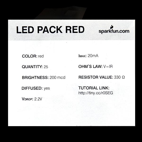 LED - Basic Red 5mm (25 pack) - COM-09856