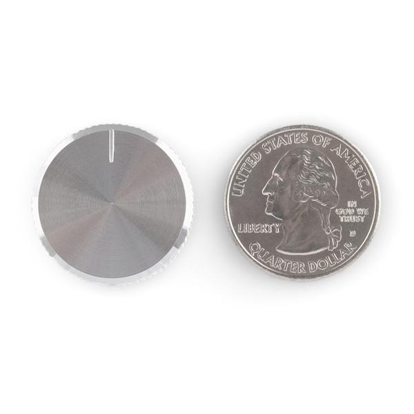 Silver Metal Knob - 14x24mm - COM-10001