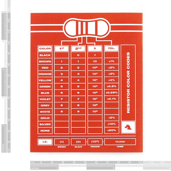 SparkFun Resistor Chart Sticker - SWG-10108