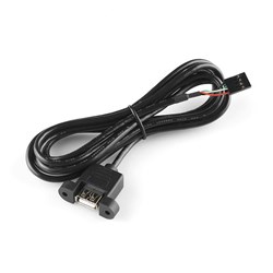 Panel Mount USB to 4-pin Female Header Cable - 6 