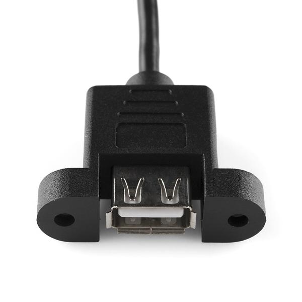 Panel Mount USB to 4-pin Female Header Cable - 6' - CAB-10177