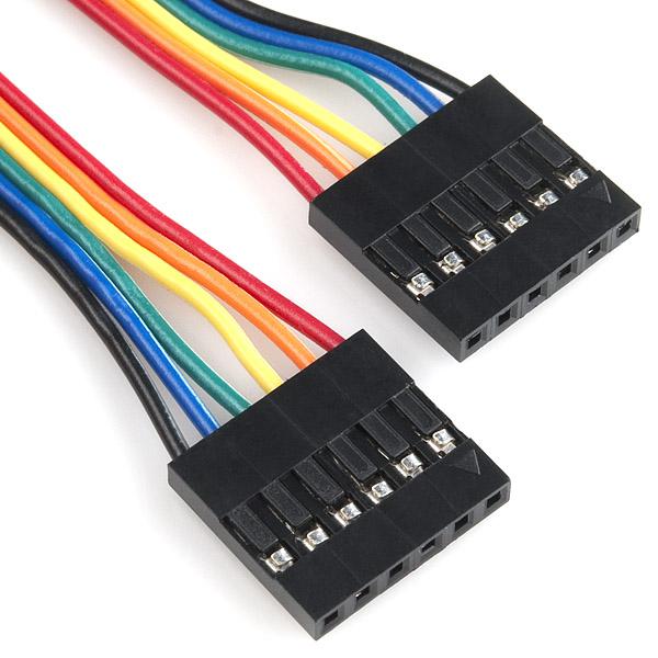 Jumper Wire - 0.1", 6-pin, 4" - PRT-10366