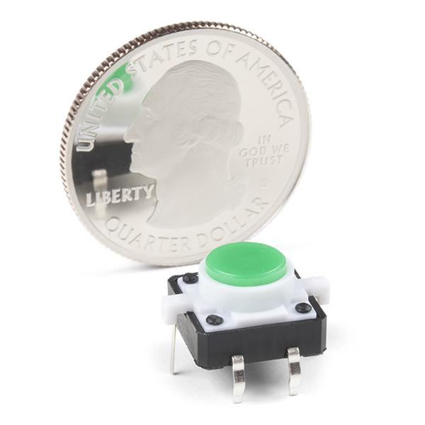 LED Tactile Button - Green - COM-10440
