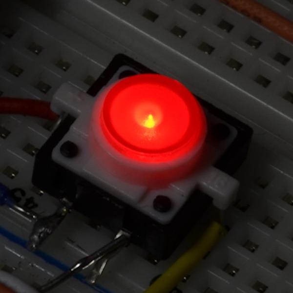 LED Tactile Button - Red - COM-10442