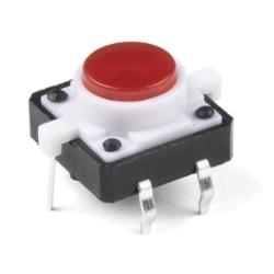 LED Tactile Button - Red - COM-10442