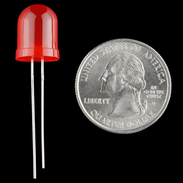Diffused LED - Red 10mm - COM-10632